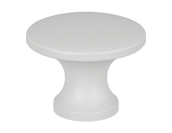 Bouton de meuble rond plat "Iza" - Blanc - Ø 30 mm - Brico Dépôt