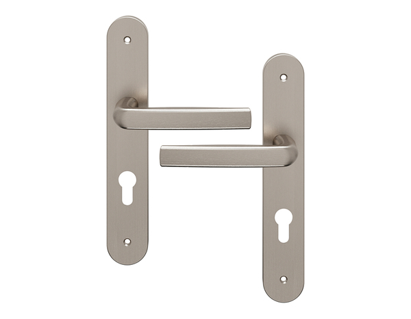 Poignée de porte "Iza" avec trou pour cylindre - Entraxe 195 mm - Brico Dépôt