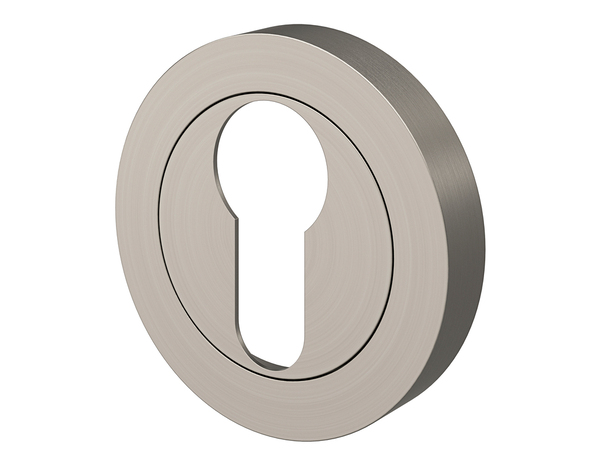 Rosace "Oric" avec trou pour cylindre - Effet nickel - Cooke and Lewis - Brico Dépôt