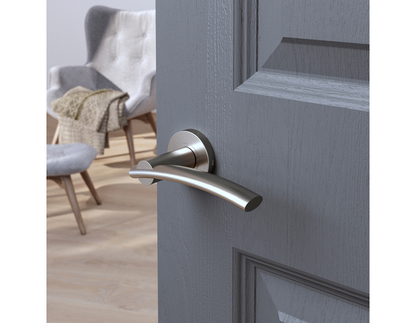 Poignée de porte sur rosace "Lyderic" sans trou - Cooke and Lewis - Brico Dépôt