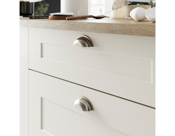 Lot de 6 poignées de meuble "Goderic" - Effet nickel - Entraxe 64 mm - Cooke and Lewis - Brico Dépôt