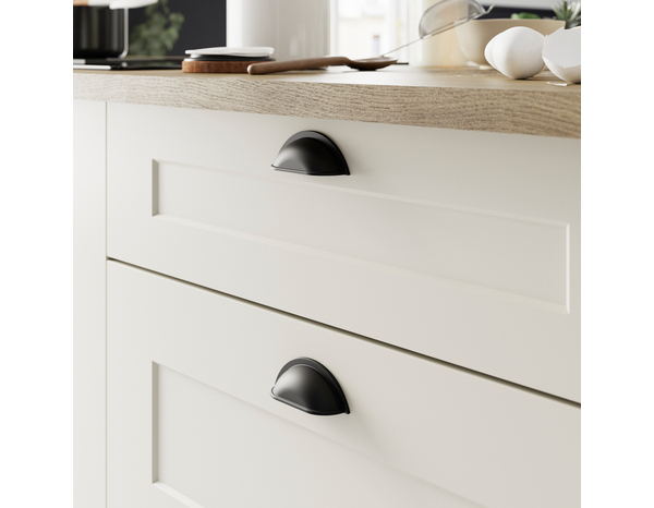 Lot de 6 poignées de meuble "Goderic" - Noir - Entraxe 64 mm - Cooke and Lewis - Brico Dépôt