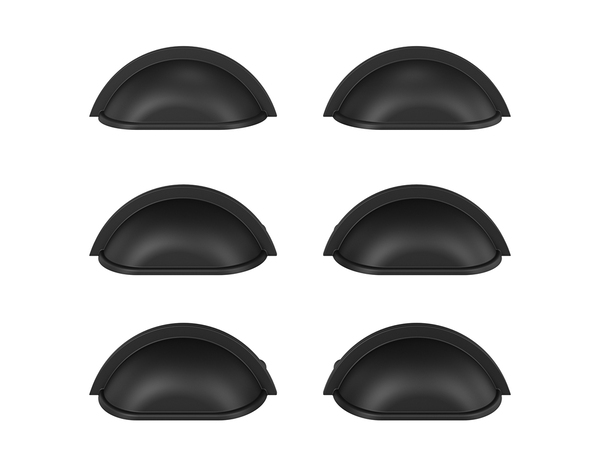 Lot de 6 poignées de meuble "Goderic" - Noir - Entraxe 64 mm - Cooke and Lewis - Brico Dépôt