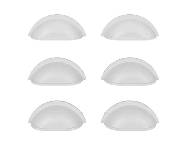 Lot de 6 poignées de meuble "Goderic" - Blanc - Entraxe 64 mm - Cooke and Lewis - Brico Dépôt