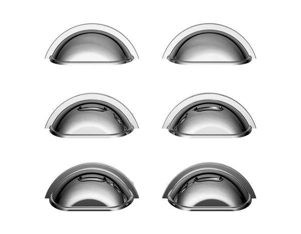 Lot de 6 poignées de meuble "Goderic" - Effet chromé - Entraxe 64 mm - Cooke and Lewis - Brico Dépôt