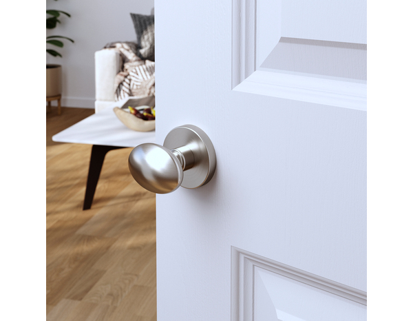 Bouton de porte "Arcles" - Effet nickel - Ø 65 mm - Cooke and Lewis - Brico Dépôt