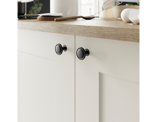 Bouton de meuble "Kerline" - Noir - Ø 31 mm - Cooke and Lewis - Brico Dépôt