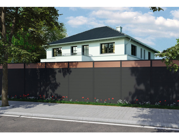 Lame aluminium gris H. 20 x L. 183 x EP. 2,4 cm "Almo" - Brico Dépôt