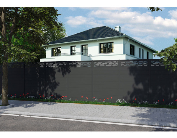 Lame aluminium gris H. 20 x L. 183 x EP. 2,4 cm "Almo" - Brico Dépôt