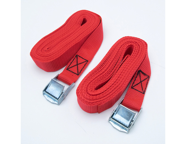 Lot 2 sangles polypropylène avec came à griffes - 5 m x 25 mm. 50 kg - Brico Dépôt