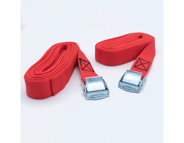 Lot 2 sangles polypropylène avec came à griffes - 5 m x 25 mm. 50 kg - Brico Dépôt