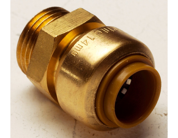 Manchon mixte pour tube cuivre ou PER - Ø 14 mm avec embout mâle 15x21 mm - Noyon & Thiebault - Brico Dépôt