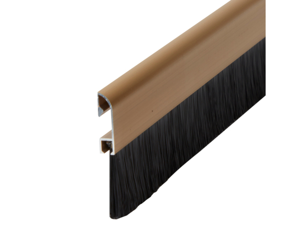 Bas de porte avec brosse aspect or à clipser - L. 1 m x ép. 25 mm - Diall - Brico Dépôt