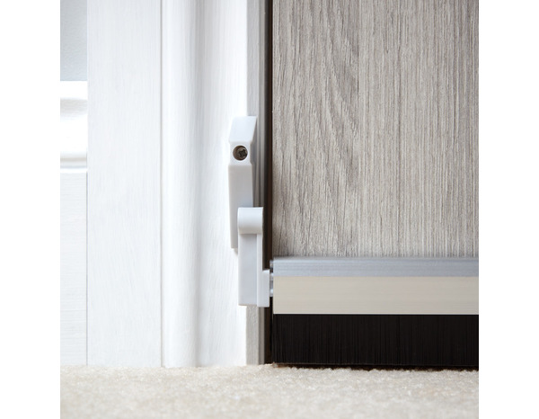 Bas de porte automatique aspect bronze avec brosse à visser - L. 1 m - Diall - Brico Dépôt