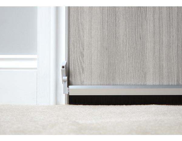 Bas de porte automatique aspect bronze avec brosse à visser - L. 1 m - Diall - Brico Dépôt