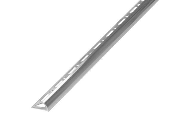 Profile 1/4 rond alu 2,50 m x 12,5 mm - chrome - Brenner - Brico Dépôt