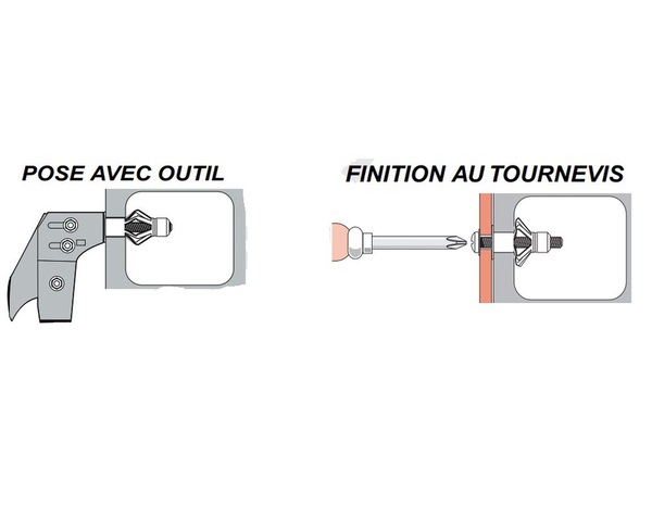 Pince à expansion en acier laqué pour matériaux creux - Brico Dépôt