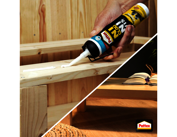 Colle blanche Ni Clou Ni Vis extra fort & rapide, cartouche prête à l'emploi 266 g - Pattex - Brico Dépôt