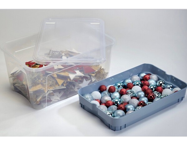 Boite de rangement avec plateau 43 L - Brico Dépôt