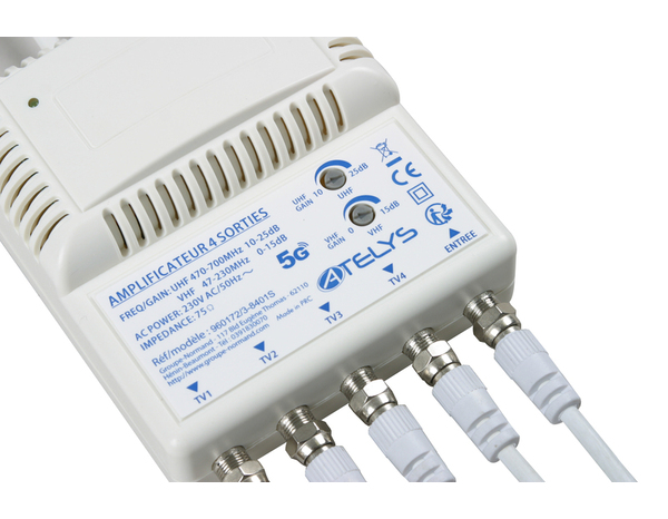 Amplificateur blindé TNT 4S «F»5G - Optex - Brico Dépôt