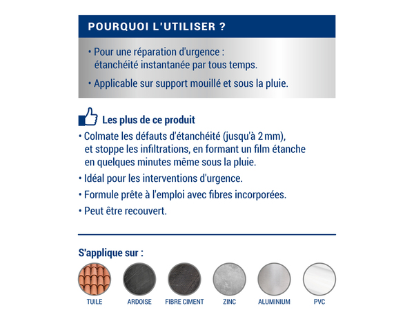 Anti-fuites - Gris - 0,75L - Ripolin - Brico Dépôt