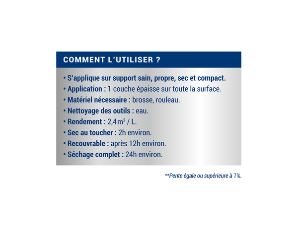 Étanchéité sous carrelage intérieur mat - 2,5 L - Ripolin - Brico Dépôt