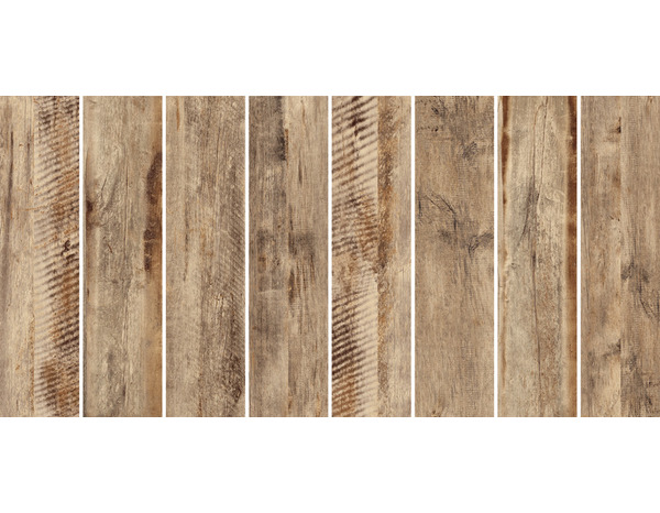 Carrelage de sol extérieur "Avoriaz" chêne - l. 19 x L. 80 cm - Brico Dépôt