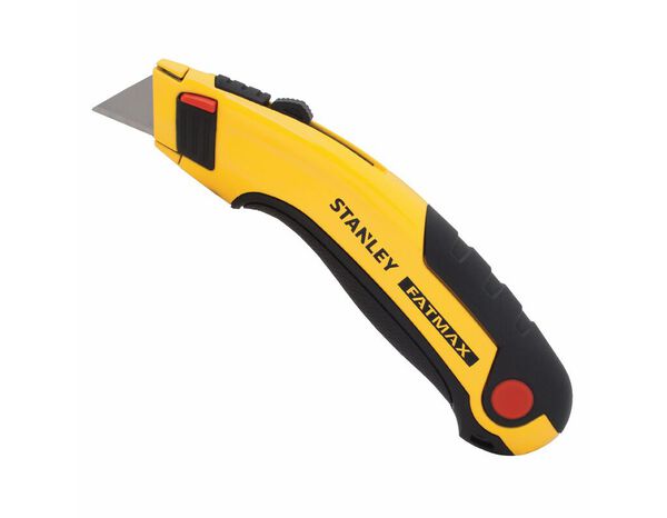 Couteau à lame rétractable pour usage intensif + 5 lames - Stanley Fatmax - Brico Dépôt
