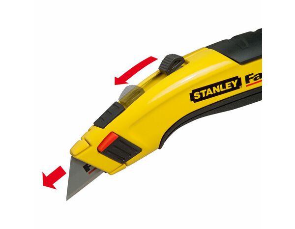 Couteau à lame rétractable pour usage intensif + 5 lames - Stanley Fatmax - Brico Dépôt