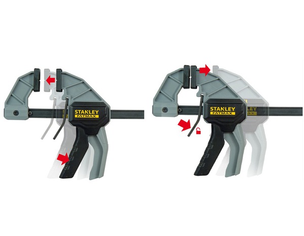 Serre-joint M moyenne puissance avec mâchoire de 76 mm. - Stanley Fatmax - Brico Dépôt