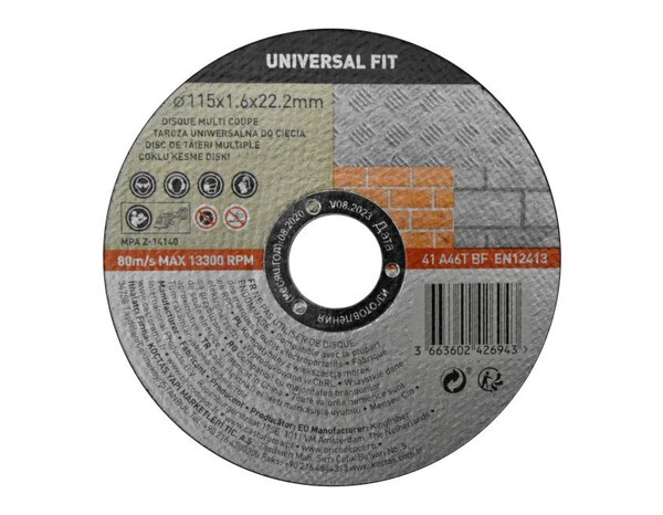 Disque à tronçonner multi-coupes 115 x 1,6 mm - Brico Dépôt