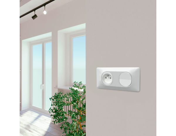 Interrupteur va et vient "Ovalis" blanc bornes automatiques - 10 A - Brico Dépôt