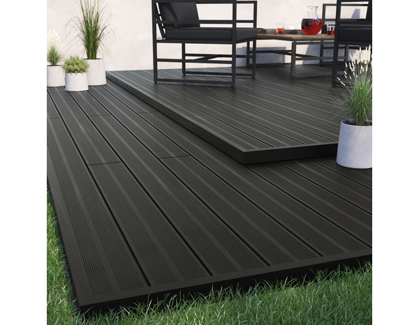 Profilés de finition "Neva" Anthracite L. 220 cm x l. 4 cm - Marque BLOOMA - Brico Dépôt