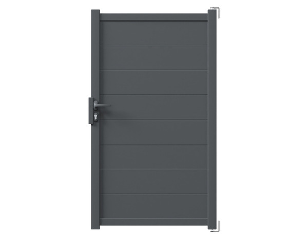 Portillon en aluminium L. 100 x H. 175,8 cm "Almo" - Brico Dépôt