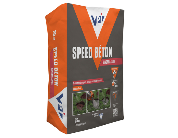 Béton "Speed" sans malaxage gris - sac de 25 kg - VPI - Brico Dépôt