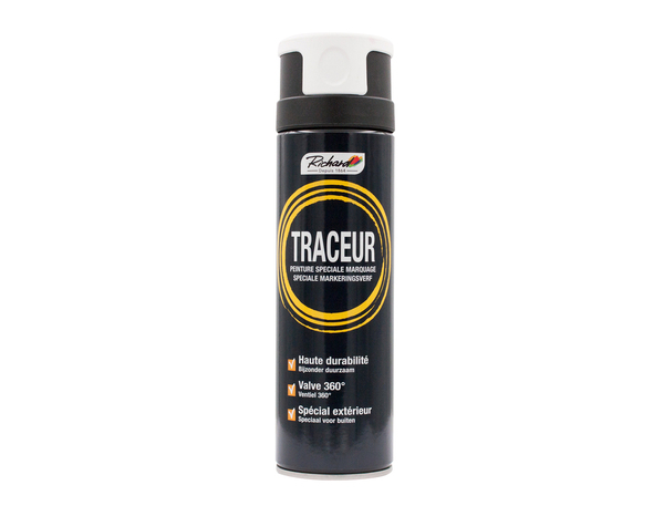 Aérosol peinture Traceur blanc 500 ml
 - Richard - Brico Dépôt