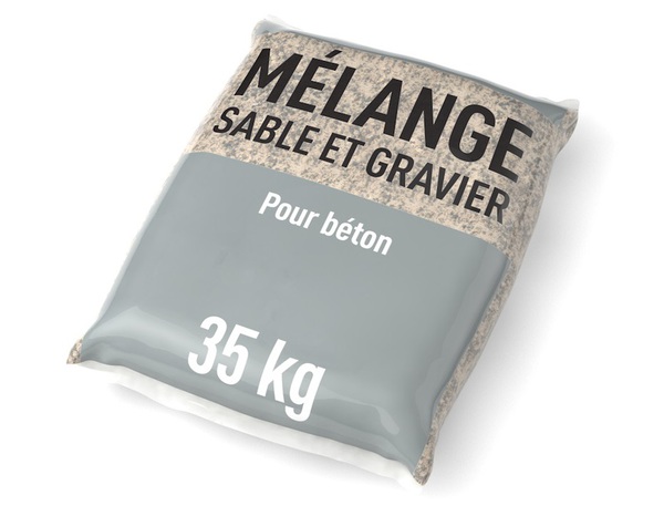 Mélange sable et gravier - sac de 35 kg - Brico Dépôt