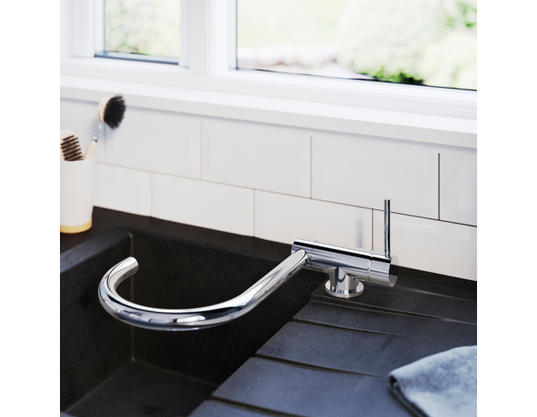 Mitigeur évier de cuisine "Edile" rabattable - Chrome - Cooke and Lewis - Brico Dépôt