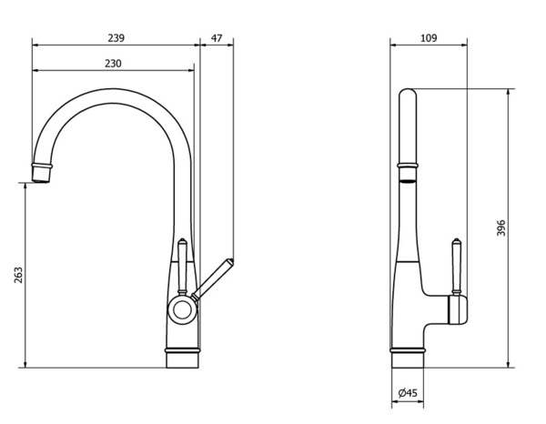 Mitigeur évier de cuisine "Torote" - Argent - Cooke and Lewis - Brico Dépôt