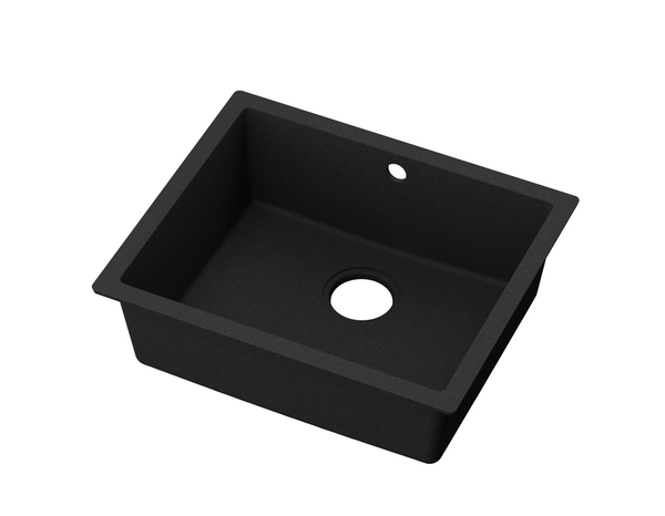 Évier en quartz "Lisalie" noir - 1 cuve - Cooke and Lewis - Brico Dépôt