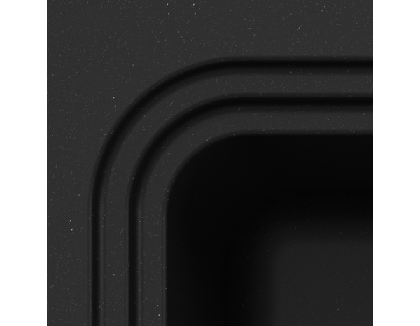 Évier en quartz + égouttoir "Jaurel" noir - 1 cuve - Cooke and Lewis - Brico Dépôt