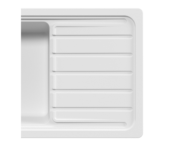 Évier en quartz + égouttoir "Jaurel" blanc - 1 cuve - Cooke and Lewis - Brico Dépôt