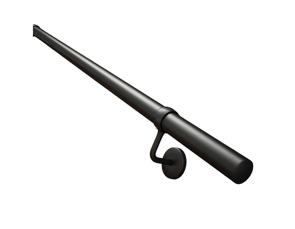 Kit main courante arrondie métal noir - GEOM - Brico Dépôt