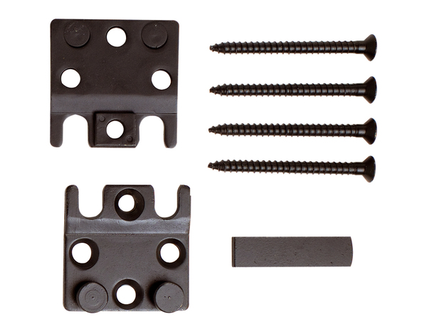 Kit de fixation pour poteau clipsable noir - GEOM - Brico Dépôt
