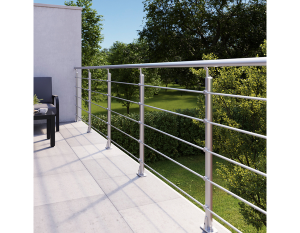 Kit balustrade à plat aluminium "Jorun" H. 1 m x L. 2 m - GEOM - Brico Dépôt