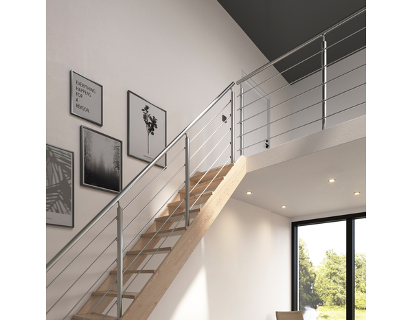 Kit balustrade à plat aluminium "Jorun" H. 1 m x L. 2 m - GEOM - Brico Dépôt