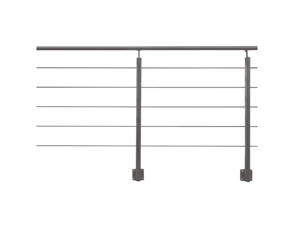 Kit balustrade latérale aluminium "Jorun" H. 1,17 m x L. 2 m - GEOM - Brico Dépôt