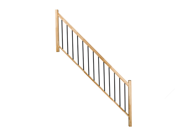 Balustrade tubes verticaux tournant en hêtre "Fineas" escalier 1/4 - Brico Dépôt