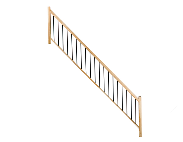Balustrade tubes verticaux  en hêtre "Fineas" escalier droit - Brico Dépôt