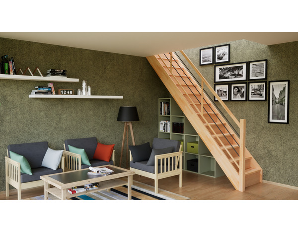 Balustrade tubes Horizontaux en hêtre "Fineas" escalier droit - Brico Dépôt